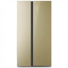 Холодильник Side-by-side с бежевыми стеклянными дверьми Бирюса SBS 587 GG