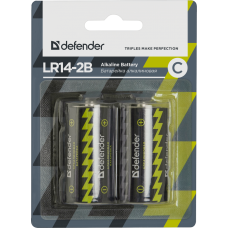 Элемент питания LR14-C Alkaline Defender LR14-2B - 2 штуки в блистер