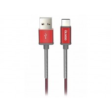 Кабель OLMIO HD, USB 2.0 - USB Type-C, 1.2м, 2.1A, красный