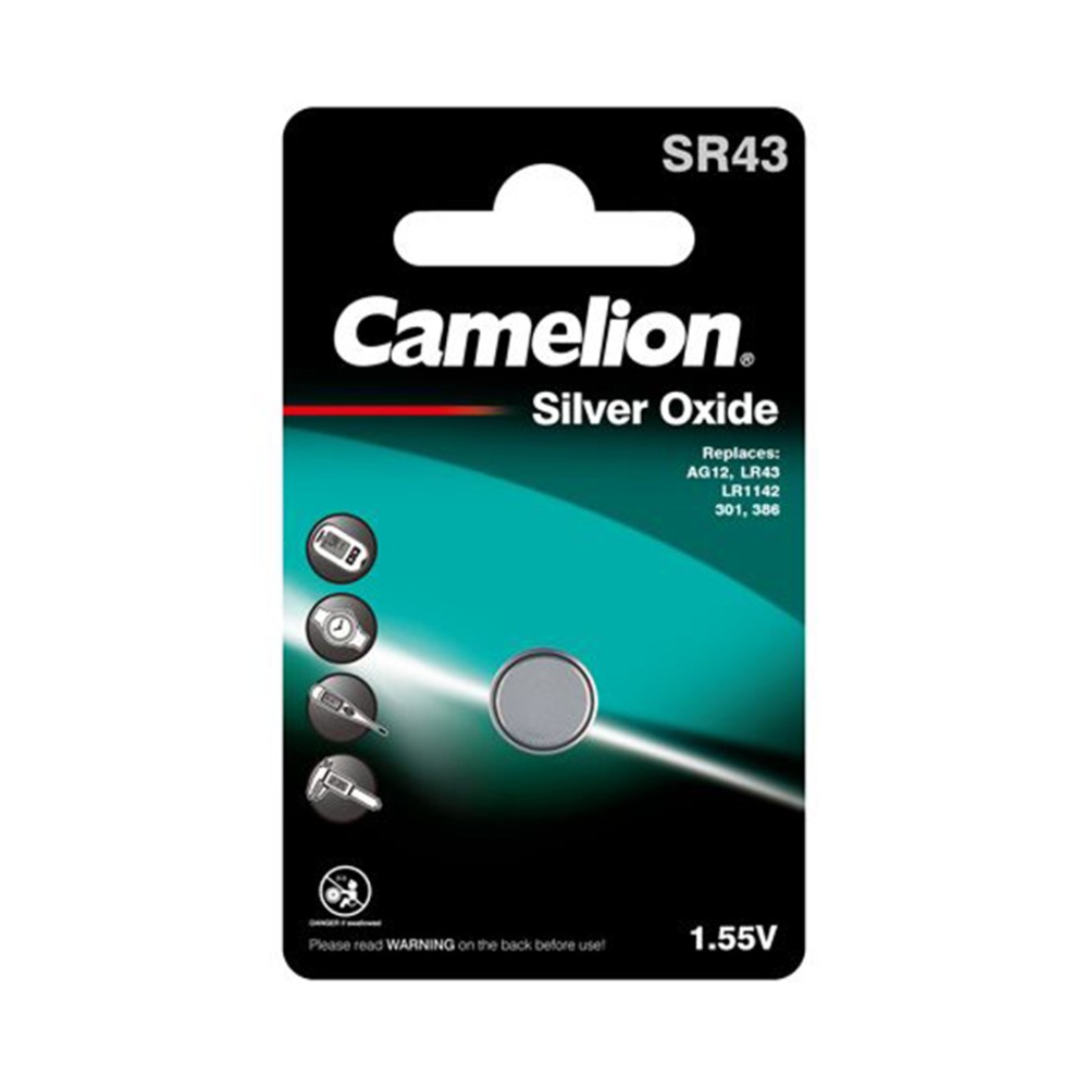 Батарейка CAMELION Silver Oxide SR43-BP1(0%Hg)