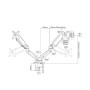 Настольный кронштейн с газлифтом Brateck LDT13-C024 для 2-х мониторов (13\