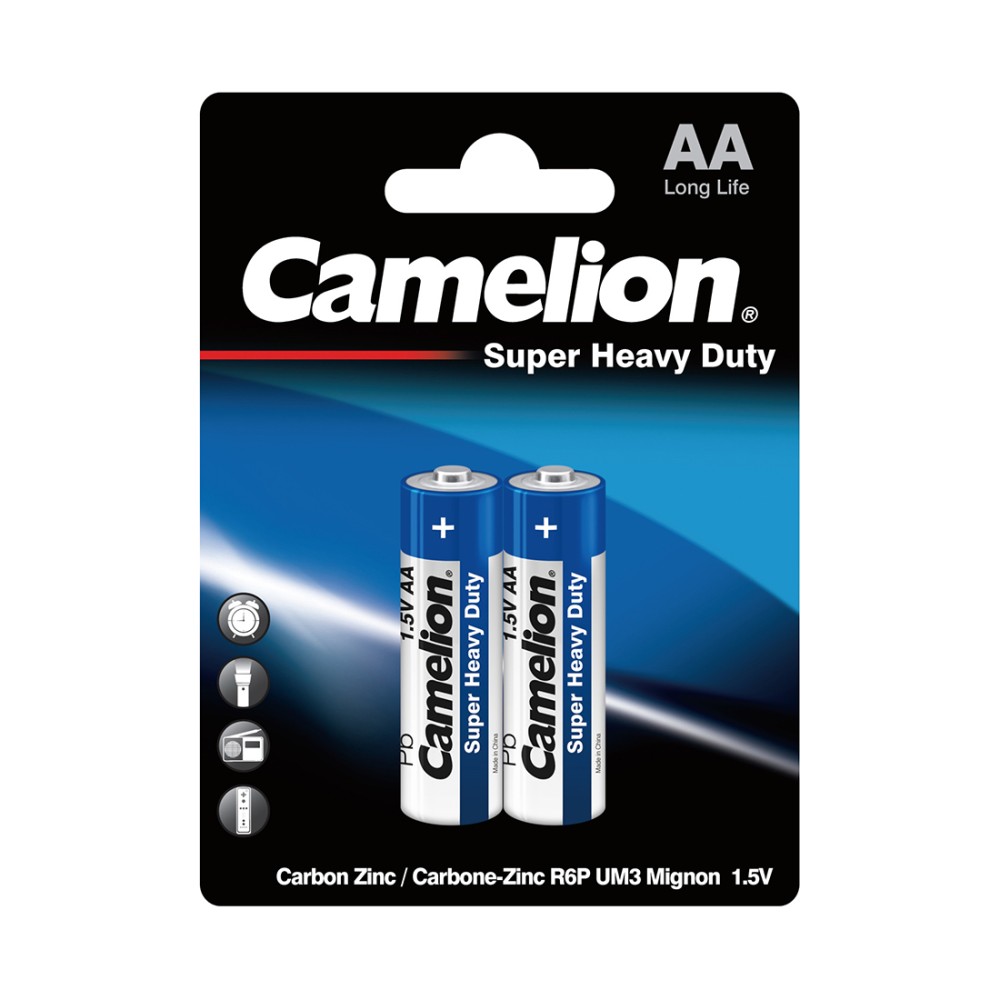 Батарейка CAMELION Super Heavy Duty R6P-BP2B 2 шт. в блистере