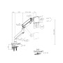 Настольный кронштейн с газлифтом Brateck LDT74-C012 для 1 монитора (17\