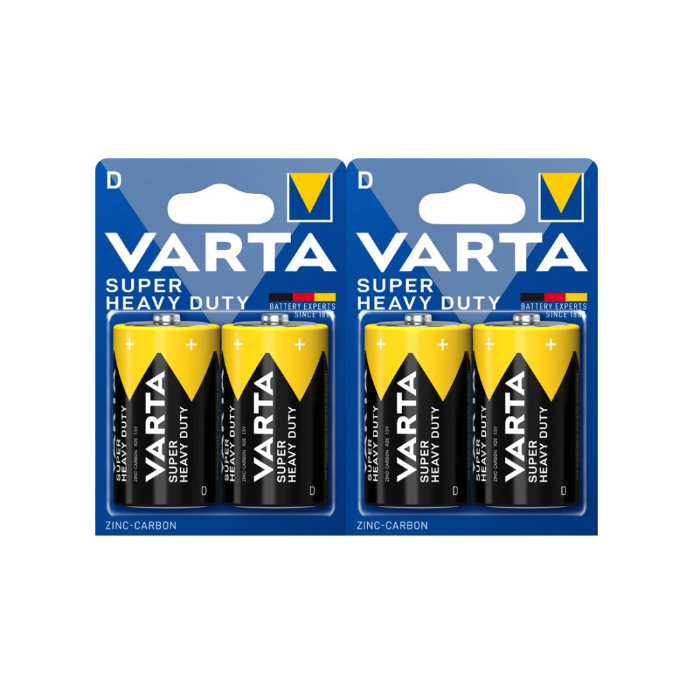 Батарейка VARTA Superlife Mono 1.5V - R20P/D 2 шт. в блистере