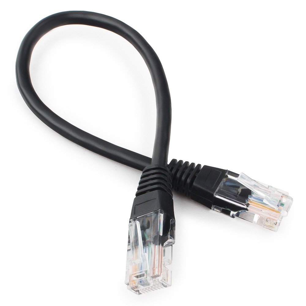 Патч-корд UTP Cablexpert, кат. 5e, 0.25м, чёрный Патч-корд UTP Cablexpert, кат. 5e, 0.25м, чёрный