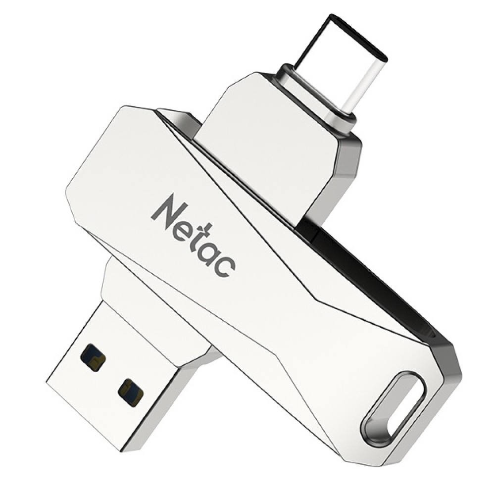 USB Флеш 64GB 3.0 Netac U782C OTG NT03U782C-064G-30PN серебристый