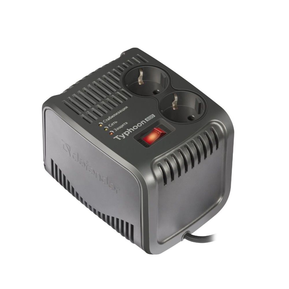 Стабилизатор напряжения Defender AVR Typhoon 600 200 Вт, 2 розетки