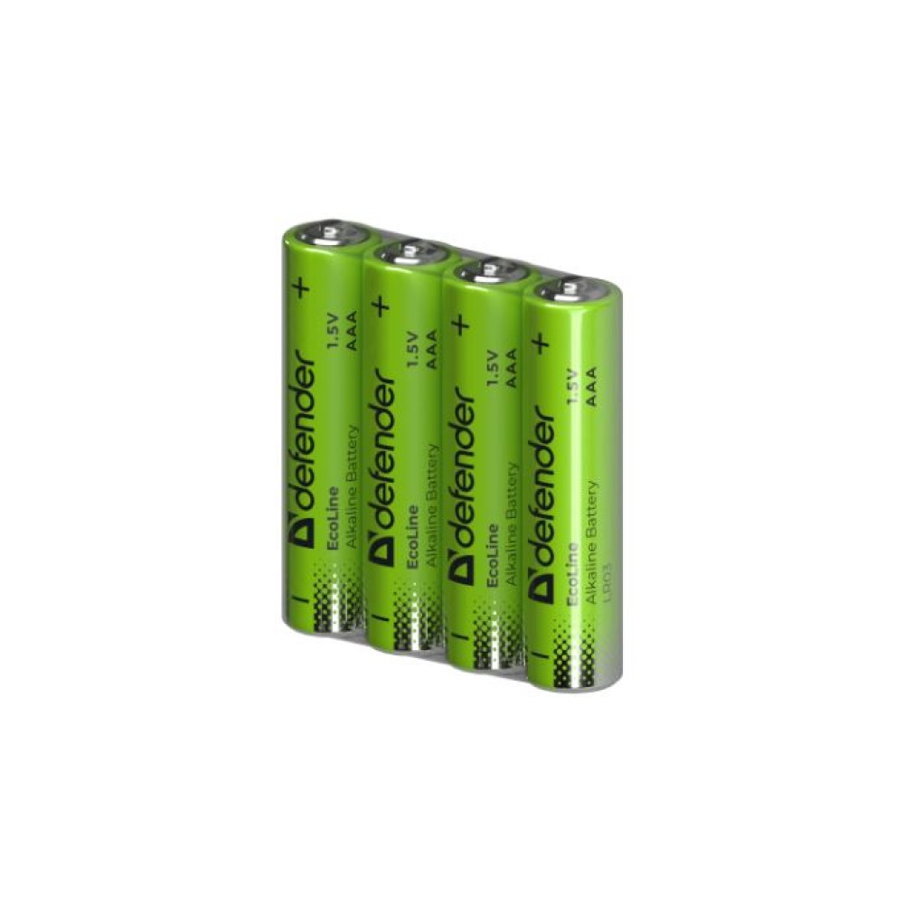 Элемент питания LR03-4S ААА Defender Alkaline LR03-4S - 4 штуки в пленке Элемент питания LR03-4S ААА Defender Alkaline LR03-4S - 4 штуки в пленке