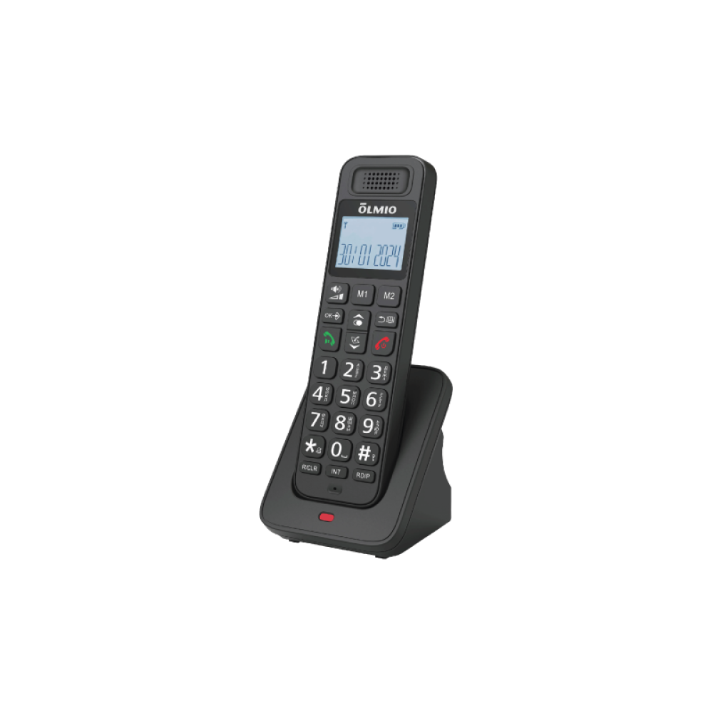 Телефон беспроводной Dect Olmio DP-03 черный Телефон беспроводной Dect Olmio DP-03 черный