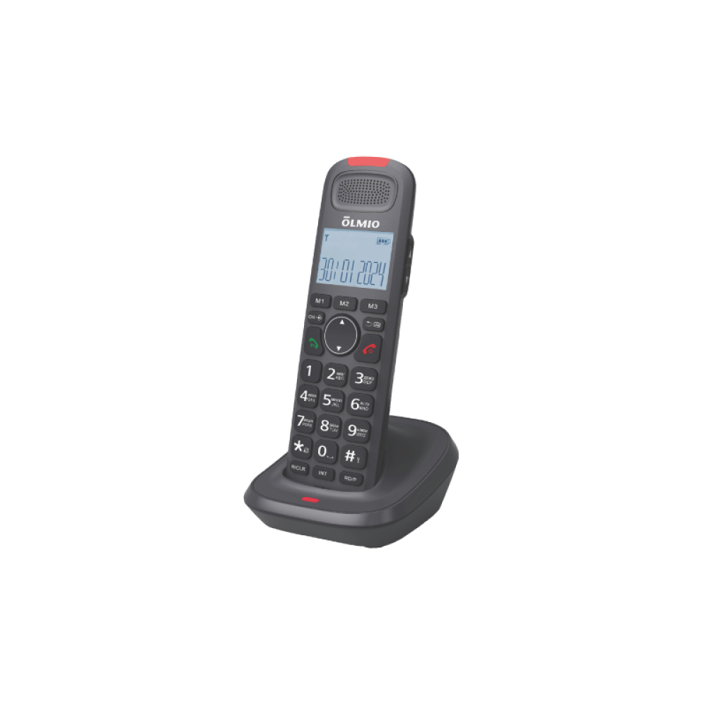 Телефон беспроводной Dect Olmio DP-04 черный Телефон беспроводной Dect Olmio DP-04 черный