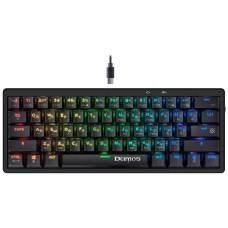 Клавиатура игровая механическая Defender Deimos GK-303 RU,RGB черный Клавиатура игровая механическая Defender Deimos GK-303 RU,RGB черный