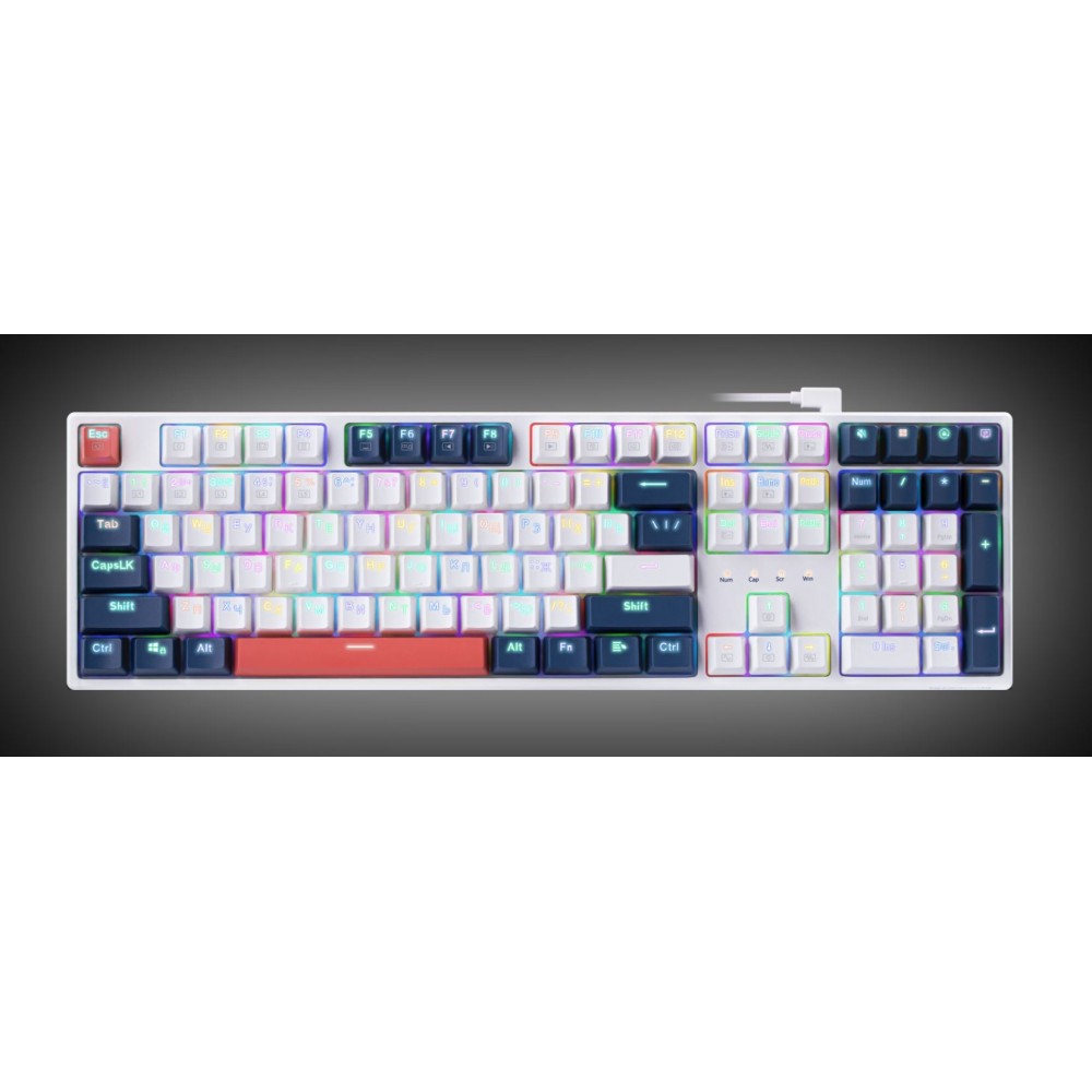Клавиатура игровая механическая Redragon Whisper белый Клавиатура игровая механическая Redragon Whisper белый