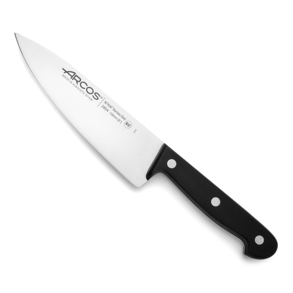 Нож шеф Arcos Universal Kitchen 280404 155мм черный Нож шеф Arcos Universal Kitchen 280404 155мм черный