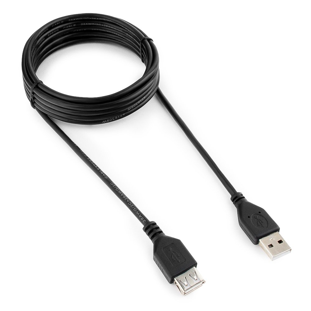 Кабель-удлинитель USB2.0 Cablexpert CCP-USB2-AMAF-10, AM/AF, двойн.экран, Pro, 3м, черн, пакет Кабель-удлинитель USB2.0 Cablexpert CCP-USB2-AMAF-10, AM/AF, двойн.экран, Pro, 3м, черн, пакет