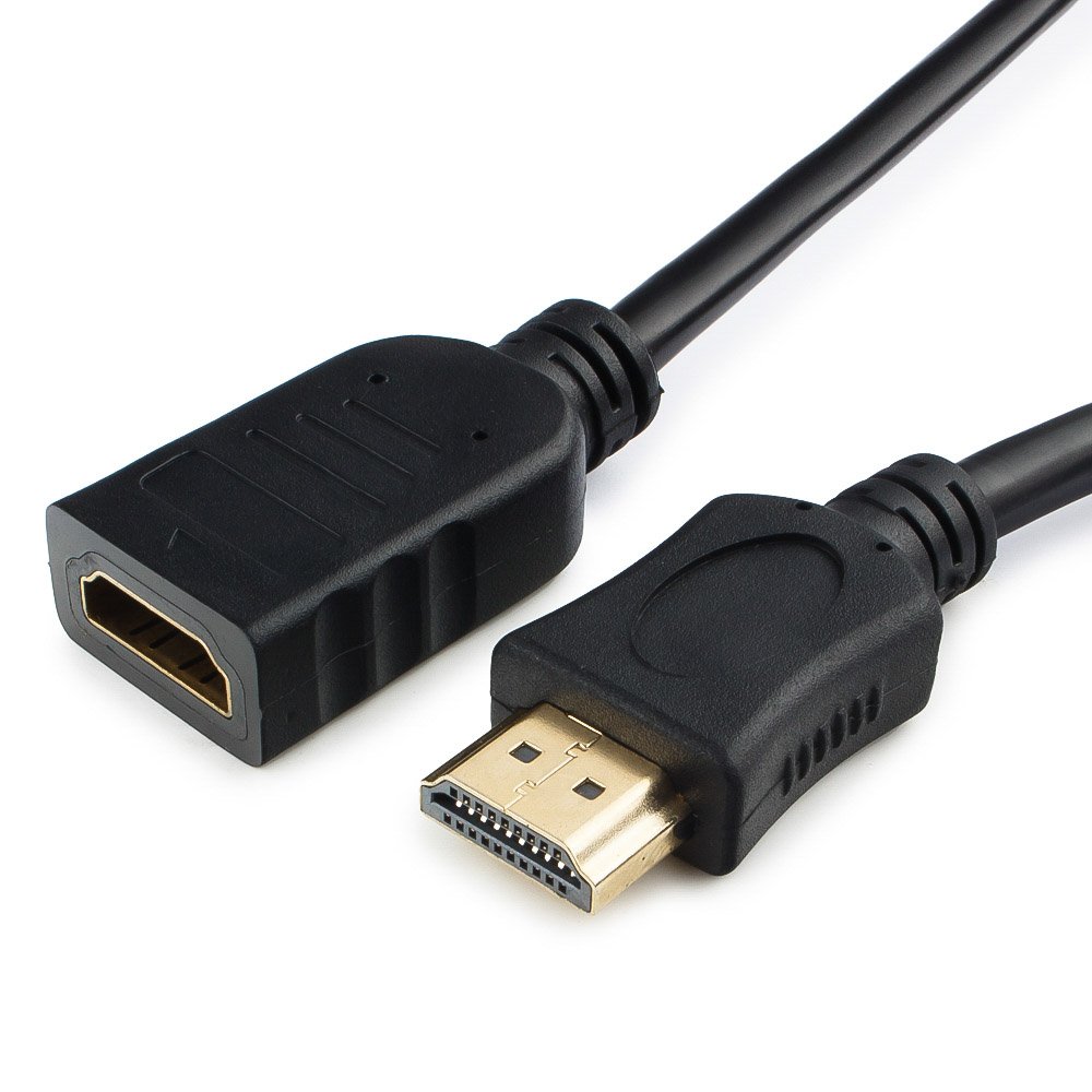 Кабель-удлинитель HDMI Cablexpert CC-HDMI4X-0.5M, 19M/19F, v2.0, медь, позол.контакты, экран, 0.5м, черный, пакет Кабель-удлинитель HDMI Cablexpert CC-HDMI4X-0.5M, 19M/19F, v2.0, медь, позол.контакты, экран, 0.5м, черный, пакет