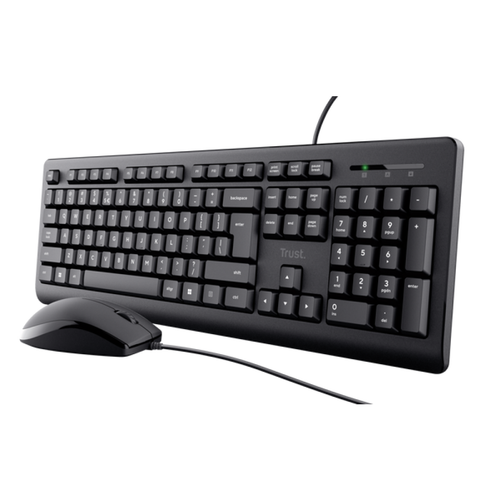 Комплект проводной клавиатура+мышь Trust Primo 23970 черный