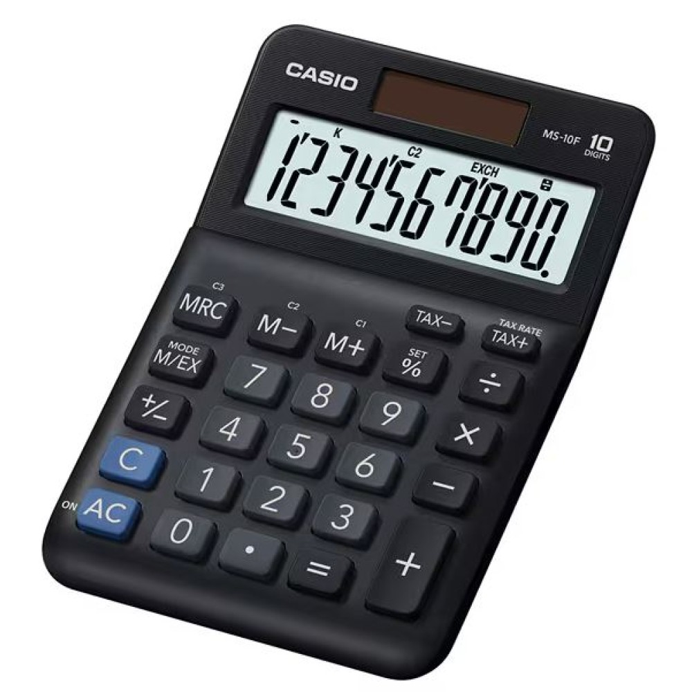Калькулятор настольный CASIO MS-10F-WA-EP черный Калькулятор настольный CASIO MS-10F-WA-EP черный