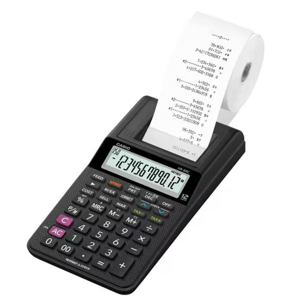 Калькулятор печатающий CASIO HR-8RCE-BK-W-EC Калькулятор печатающий CASIO HR-8RCE-BK-W-EC