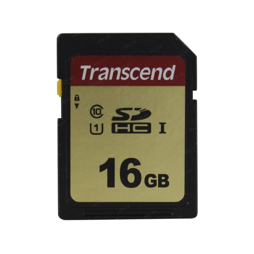 Карта памяти SD 16GB Class 10 V30 U1 Transcend TS16GSDC500S