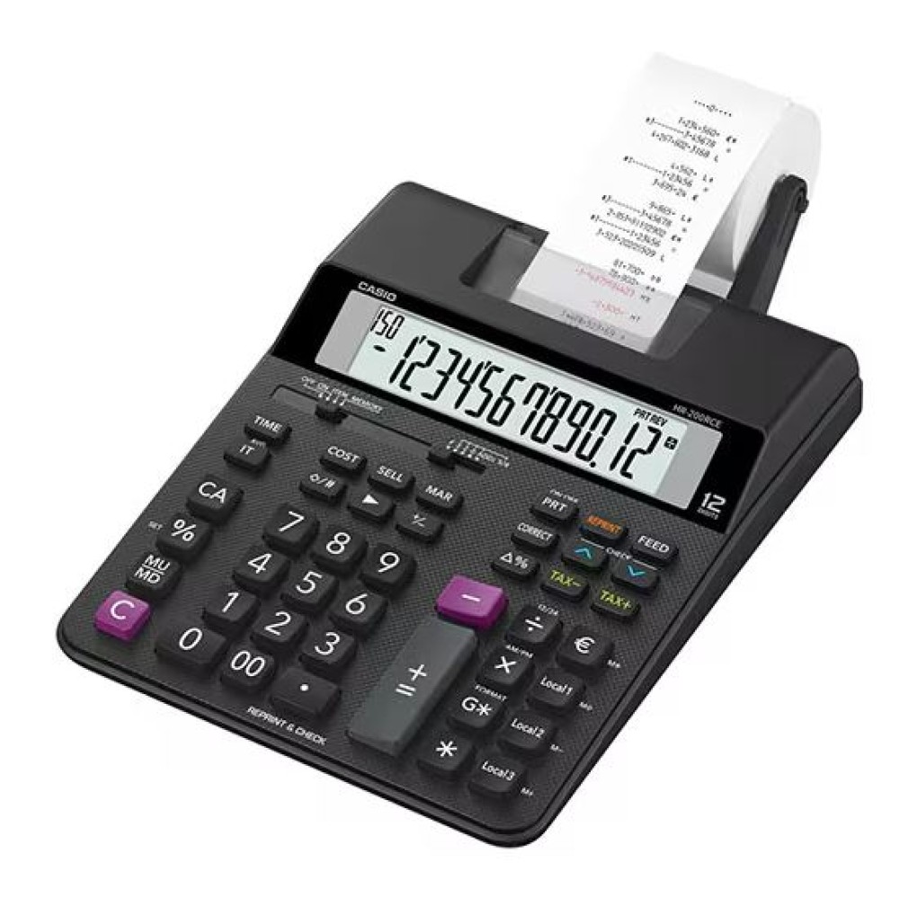 Калькулятор печатающий CASIO HR-200RCE-W-EC