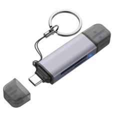 Кардридер Netac WK13GYCN USB3.0+Type-C SD/microSD серый Кардридер Netac WK13GYCN USB3.0+Type-C SD/microSD серый
