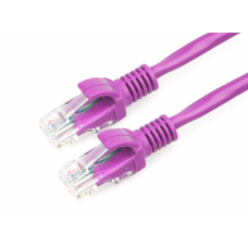 Патч-корд UTP Cablexpert PP12-1.5M/V, кат.5e, 1.5м, литой, многожильный (фиолетовый)