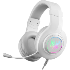 Наушники-гарнитура игровые Defender Ghost LED белый