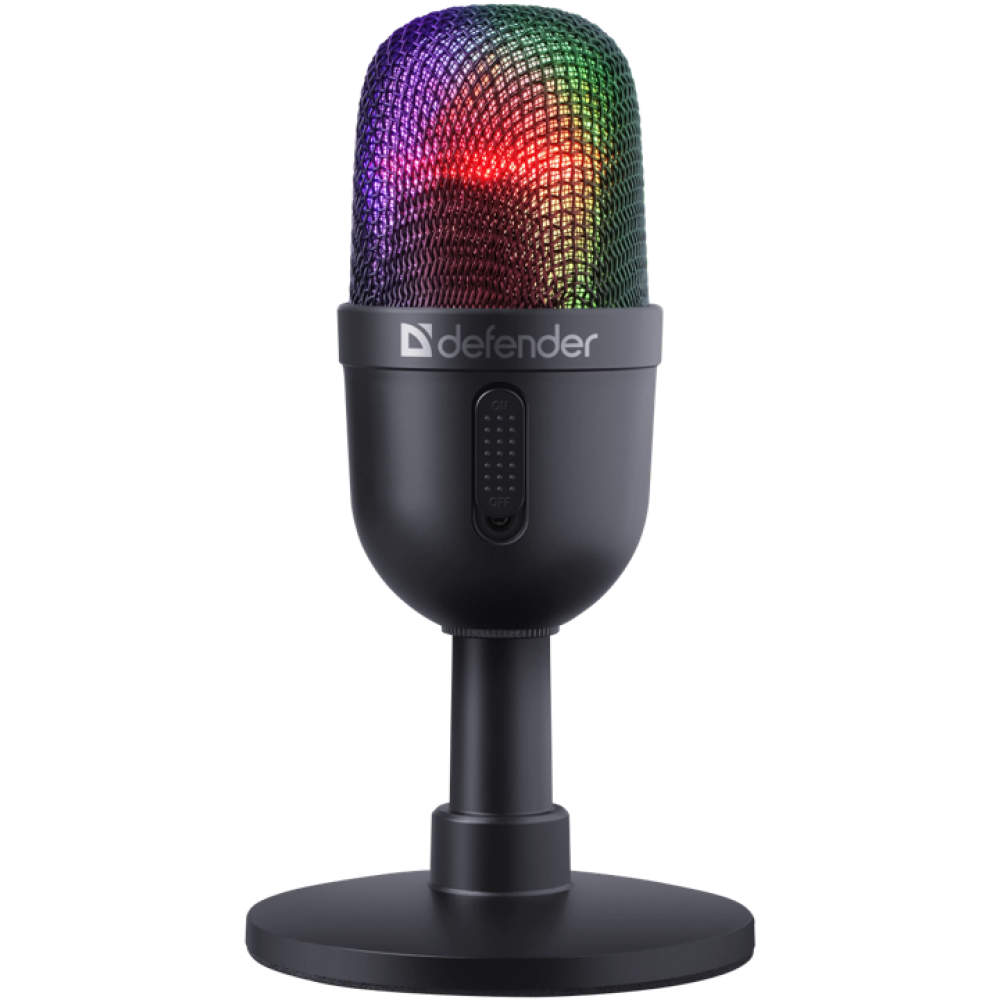 Игровой стрим микрофон Defender Forte GMC 350 USB черный