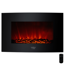 Камин электрический настенный Cecotec ReadyWarm 3500 Curved Flames черный Камин электрический настенный Cecotec ReadyWarm 3500 Curved Flames черный