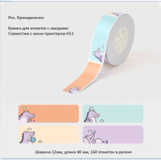 Рулон этикеток Hanin CE5-24 12мм*40мм*160шт (H11) мультиколор