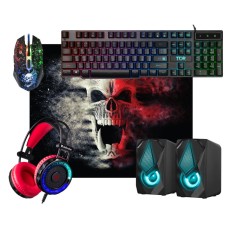 Комплект игровой Defender Tor MHP-127 RU, мышь+клавиатура+ковер+гарнитура+акустика