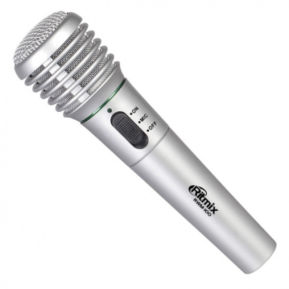 Микрофон вокальный Ritmix RWM-100 черный Микрофон вокальный Ritmix RWM-100 черный