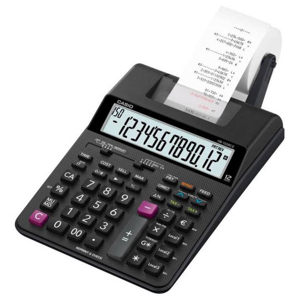Калькулятор печатающий CASIO HR-150RCE-WA-EC Калькулятор печатающий CASIO HR-150RCE-WA-EC