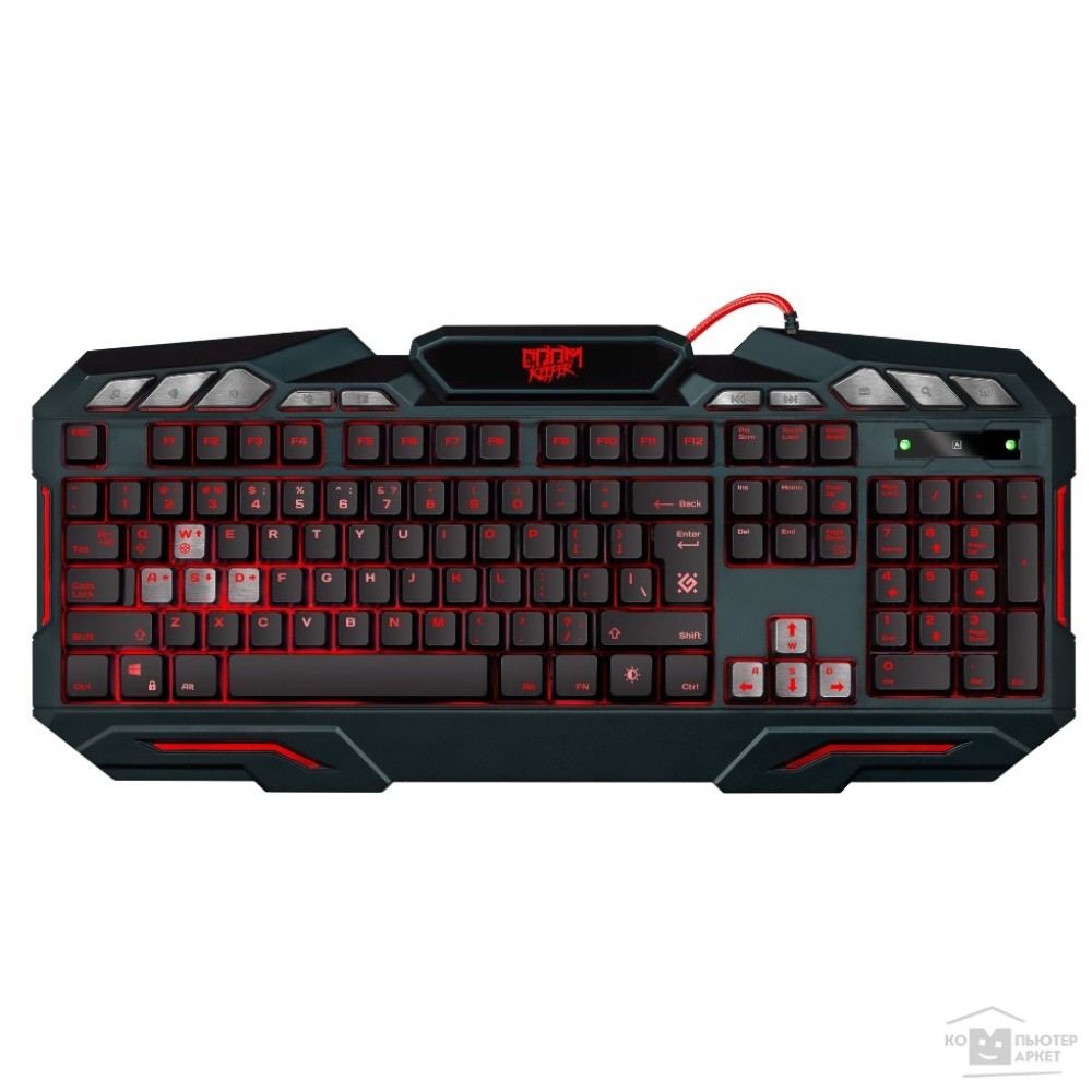 Клавиатура игровая Defender Doom Keeper GK-100DL RU, черный Клавиатура игровая Defender Doom Keeper GK-100DL RU, черный