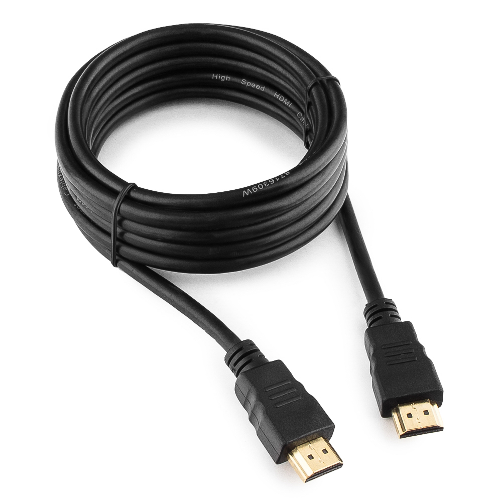 Кабель HDMI Cablexpert CC-HDMI4-10, 3.0м, v2.0, 19M/19M, черный, позол.разъемы, экран, пакет Кабель HDMI Cablexpert CC-HDMI4-10, 3.0м, v2.0, 19M/19M, черный, позол.разъемы, экран, пакет