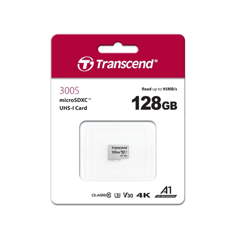 Карта памяти MicroSD 128GB Class 10 U3 Transcend TS128GUSD300S