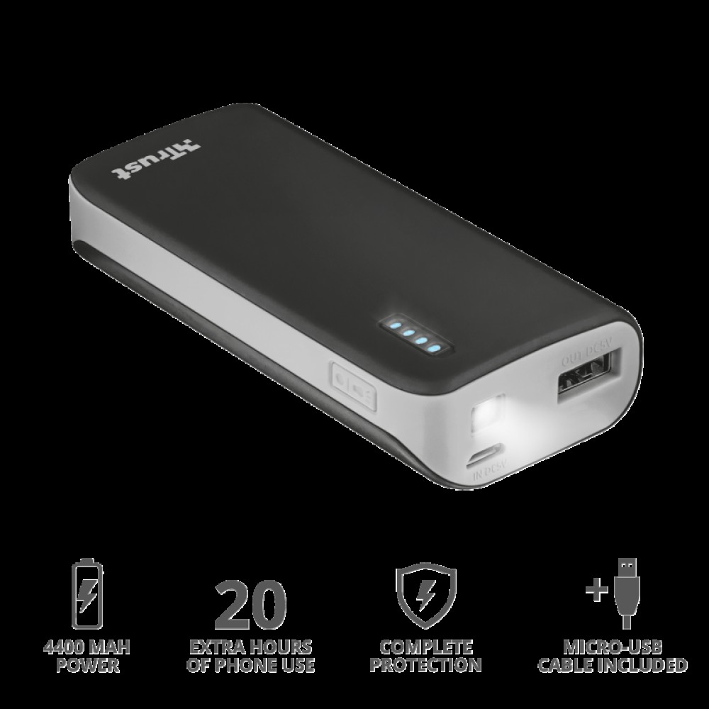 Зарядное устройство Trust UR PRIMO POWERBANK 4400 - BLACK