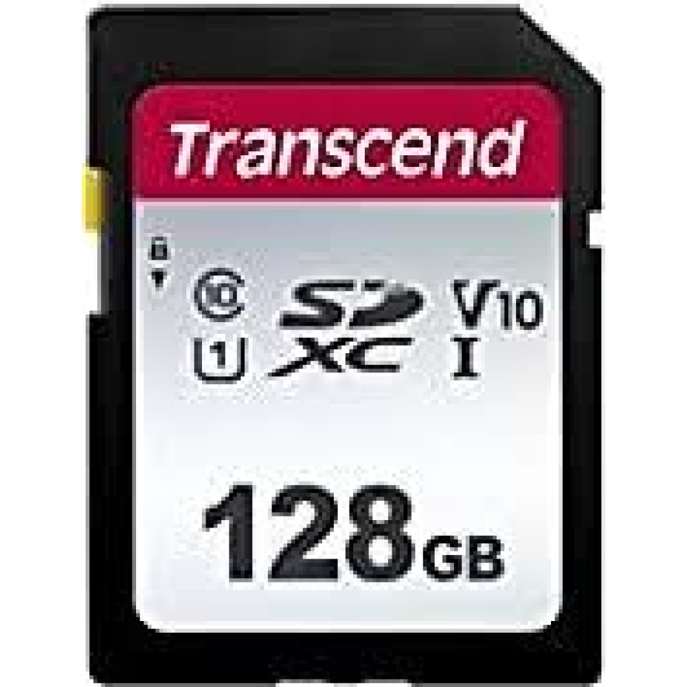 Карта памяти SD 128GB Class 10 U3 Transcend TS128GSDC300S