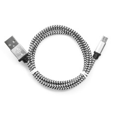 Кабель USB 2.0 Cablexpert CC-mUSB2sr1m, USB-MicroUSB, 1м, нейлоновая оплетка, алюм разъемы, серебри Кабель USB 2.0 Cablexpert CC-mUSB2sr1m, USB-MicroUSB, 1м, нейлоновая оплетка, алюм разъемы, серебри
