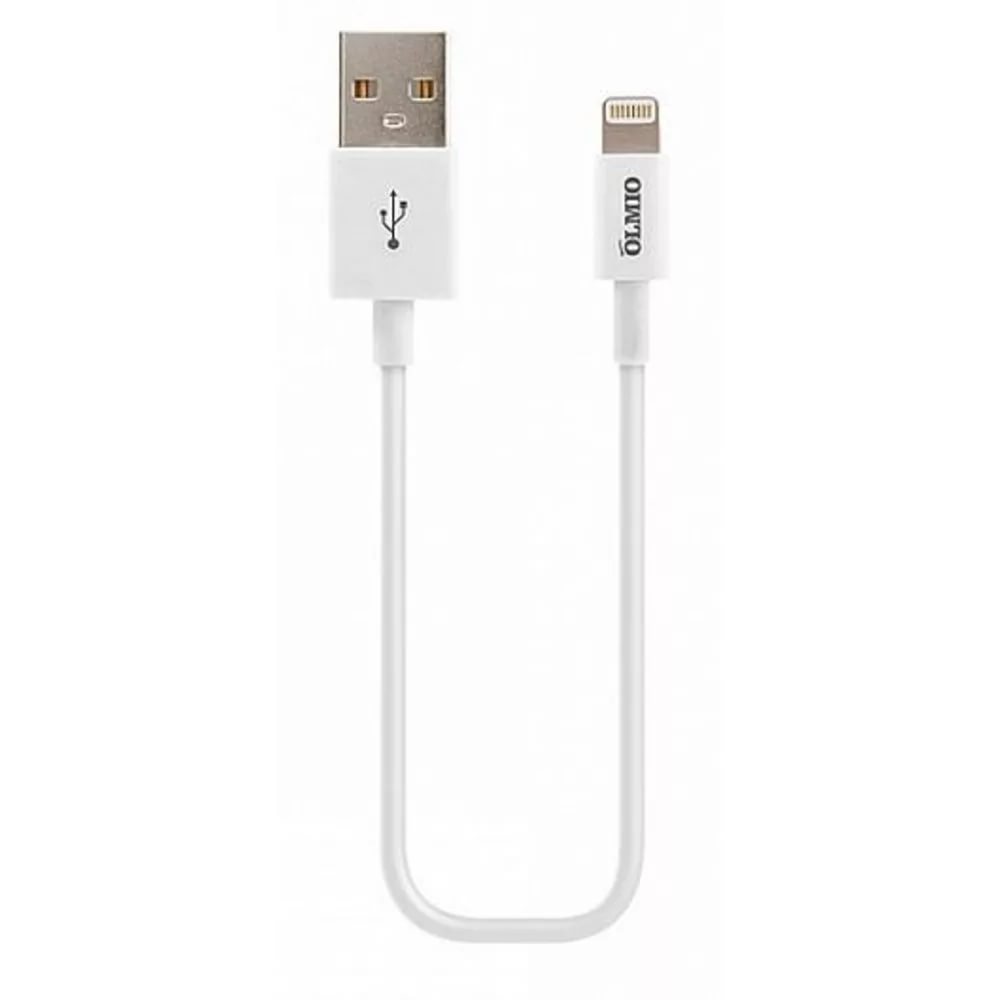 Кабель Olmio USB 2.0 - Lightning, для Apple iPhone/iPod/iPad, 1м, белый Кабель Olmio USB 2.0 - Lightning, для Apple iPhone/iPod/iPad, 1м, белый