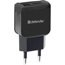 Зарядное устройство сетевое Defender EPA-13, 2xUSB, 5V/2.1А, черный