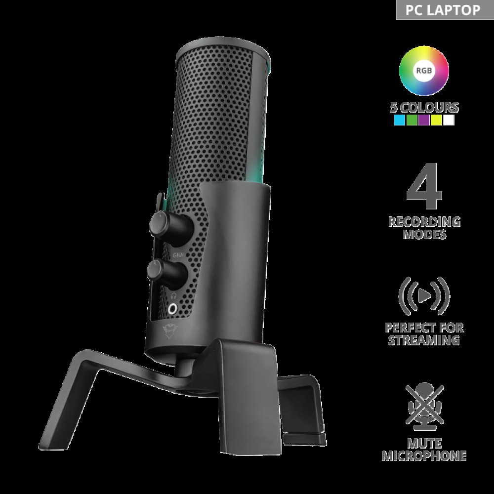 Студийный USB-микрофон Trust GXT 258 Fyru 4 in 1 Streaming Студийный USB-микрофон Trust GXT 258 Fyru 4 in 1 Streaming