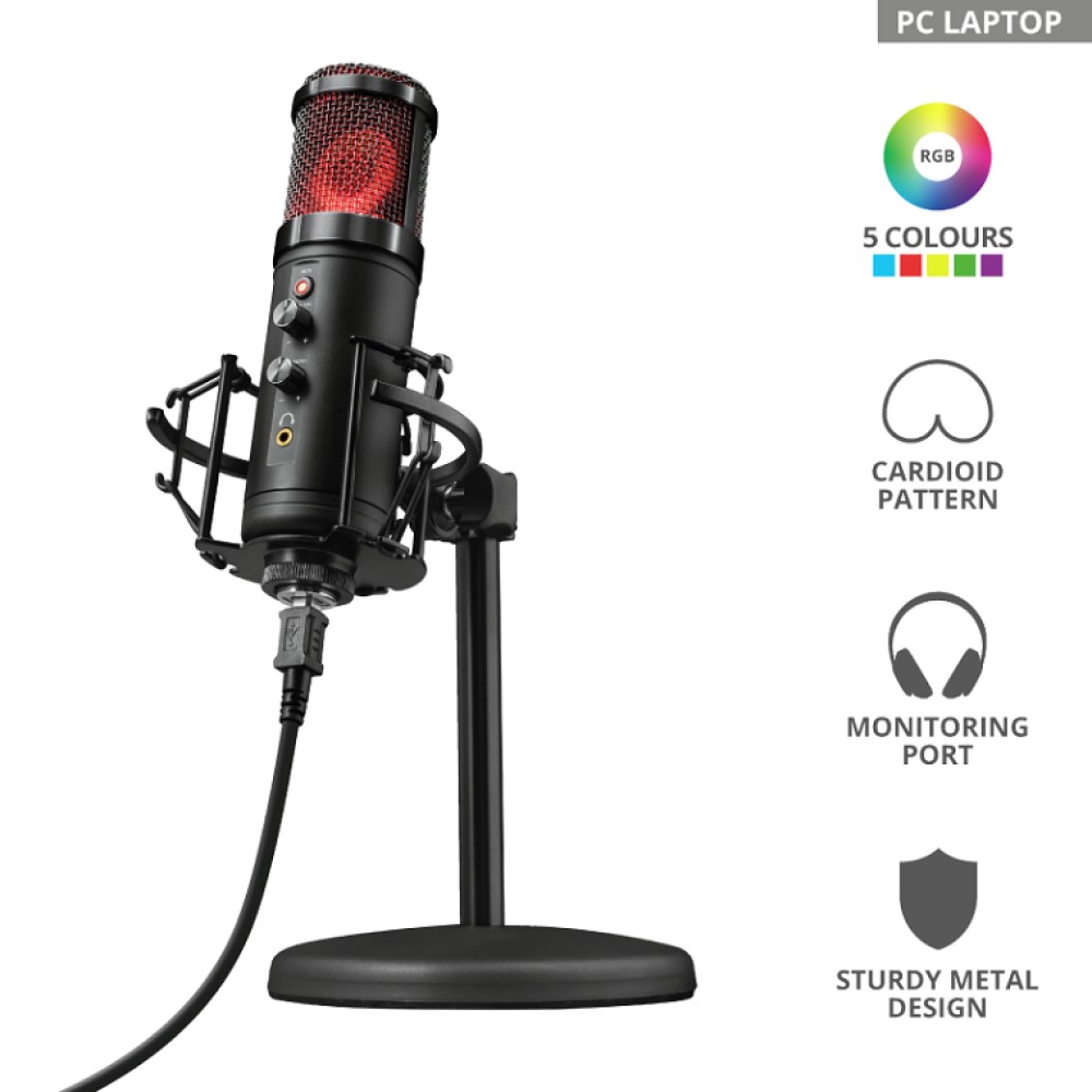 Студийный USB-микрофон Trust GXT 256 Exxo Streaming Студийный USB-микрофон Trust GXT 256 Exxo Streaming