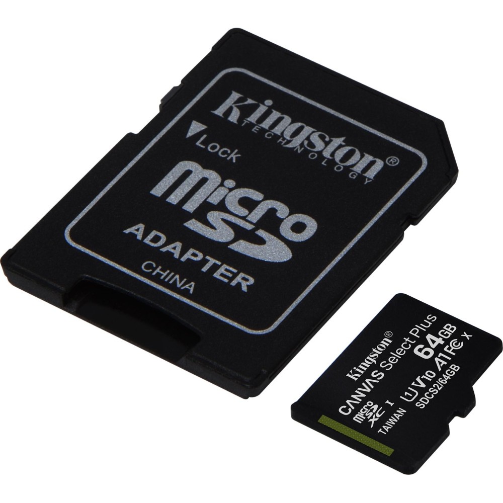 Карта памяти MicroSD 64GB Class 10 UHS-I Kingston SDCS2/64GB