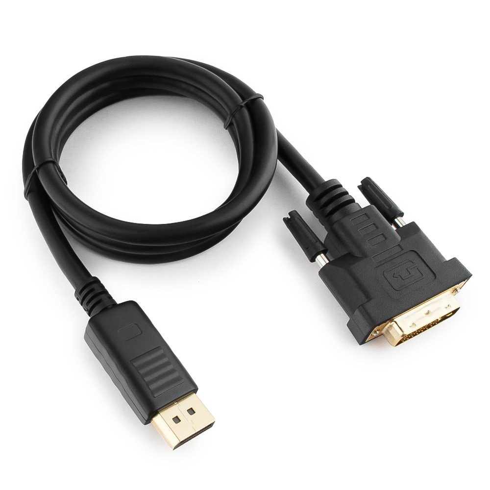 Кабель DisplayPort->DVI Cablexpert CC-DPM-DVIM-1M, 1м, 20M/25M, черный, экран, пакет