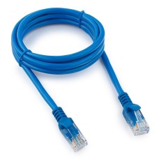 Патч-корд UTP Cablexpert PP12-1.5M/B кат.5e, 1.5м, литой, многожильный (синий)