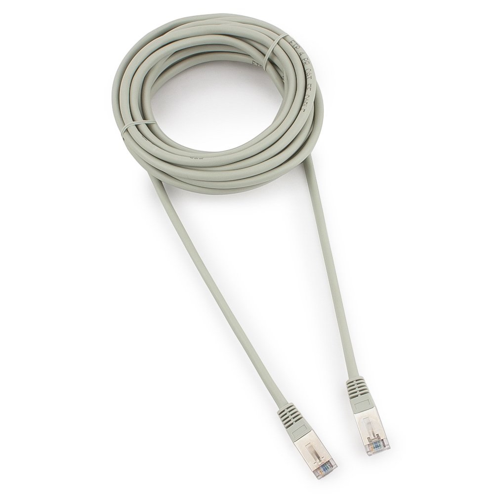 Патч-корд FTP Cablexpert PP22-5m кат.5e, 5м, литой, многожильный (серый) Патч-корд FTP Cablexpert PP22-5m кат.5e, 5м, литой, многожильный (серый)
