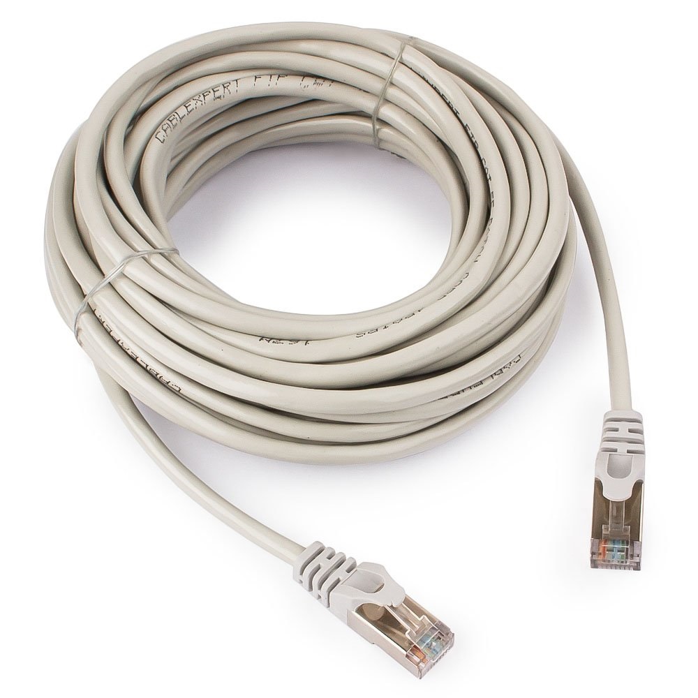 Патч-корд FTP Cablexpert PP22-10m кат.5e, 10м, литой, многожильный (серый) Патч-корд FTP Cablexpert PP22-10m кат.5e, 10м, литой, многожильный (серый)