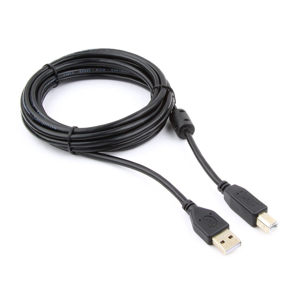 Кабель USB 2.0 Pro Cablexpert CCF-USB2-AMBM-10, AM/BM, 3м, экран, феррит.кольцо, черный, пакет Кабель USB 2.0 Pro Cablexpert CCF-USB2-AMBM-10, AM/BM, 3м, экран, феррит.кольцо, черный, пакет