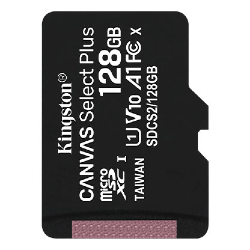 Карта памяти MicroSD 128GB Class 10 UHS-I A1 C10  Kingston SDCS2/128GBSP